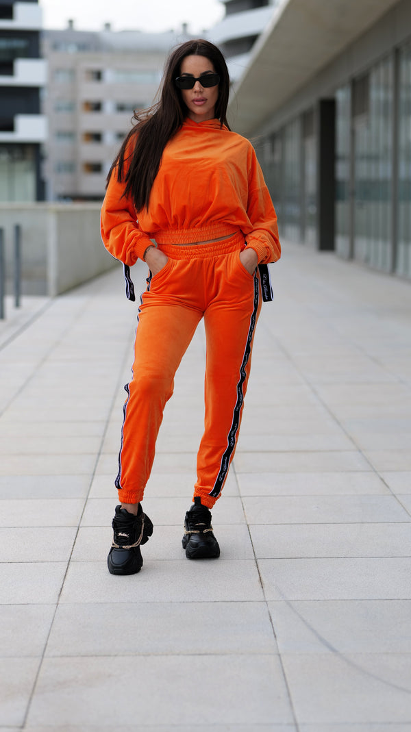 Conjunto Sporty Velvet Laranja