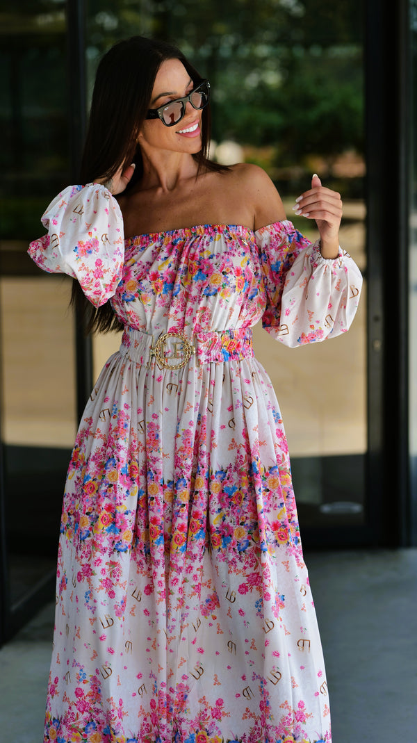 Vestido Romance Flower and White